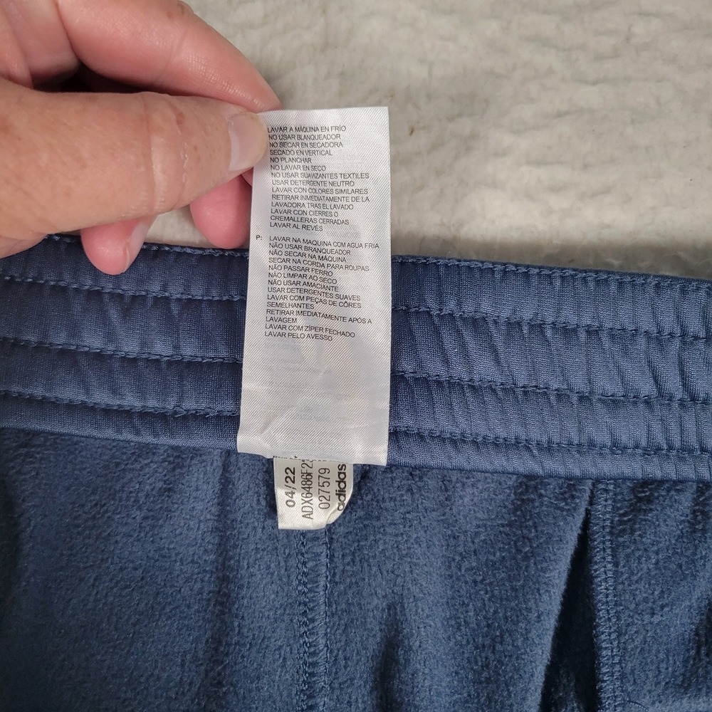 Adidas Jogger Pants Mens 2XL Navy Blue Recycled Polyester Tapered ADX9486F23 - Picture 7 of 13